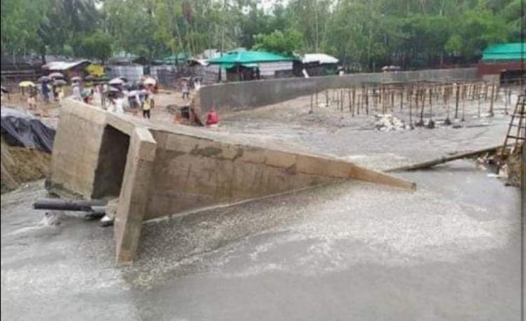 কক্সবাজারে উদ্বোধনের আগেই বৃষ্টিতে ধসে গেলো সেতু