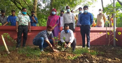 সুনামগঞ্জে ডলুরা শহীদ সমাধি সৌধের কাজ পরিদর্শনে ডিসি