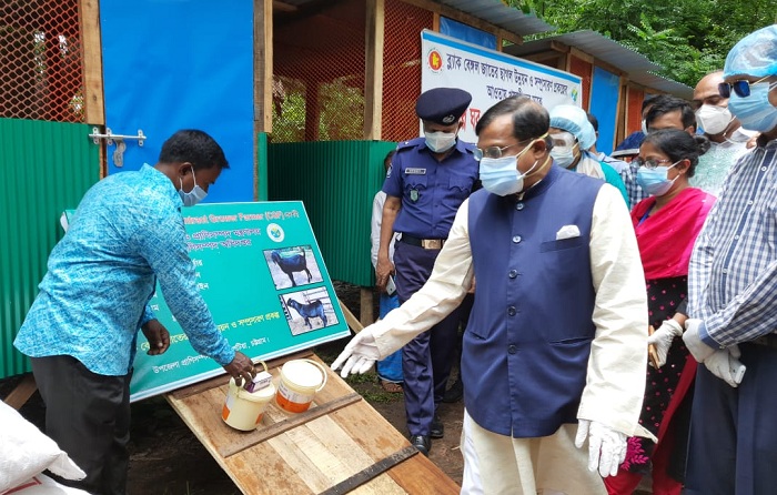 পটিয়ায় মাচা পদ্ধতিতে ছাগল পালনের ঘর বিতরণ