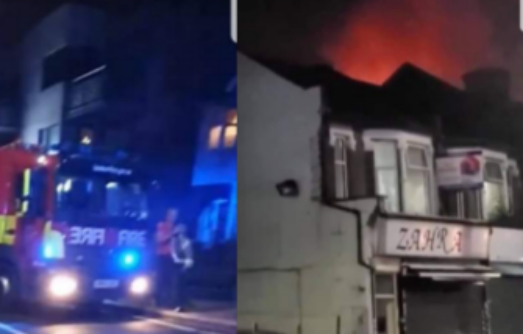 নিউ হ্যামের শেরার্ড রোডে দোকানে আগুন: নিভাতে ১শত ফায়ার ফাইটার