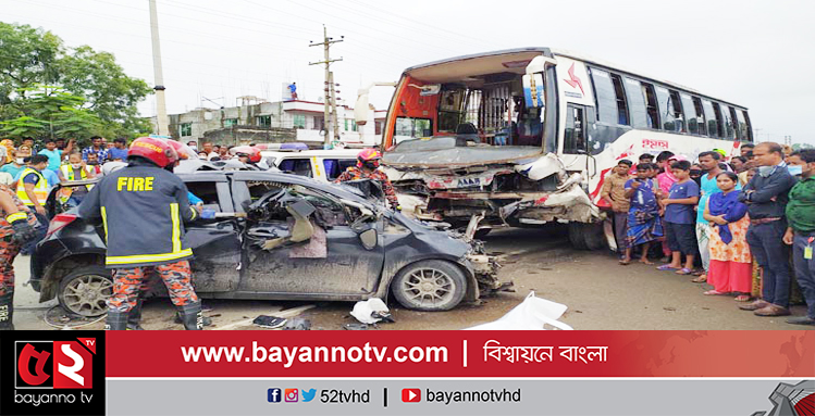 ময়মনসিংহের ভালুকায় বাস-কারের সংঘর্ষে নিহত ৬