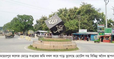 মেহেরপুরে সরকারী জমিতে হোটেল সহ অবৈধ স্থাপনা। নিরব ভুমিকায় সওজ কর্তৃপক্ষ
