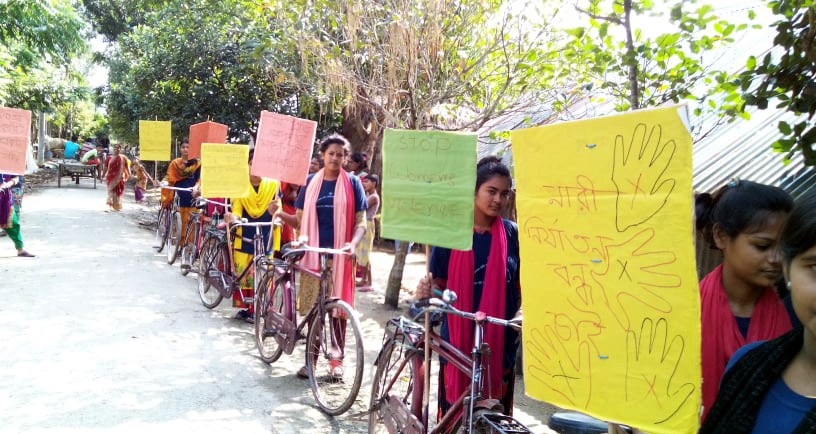নারী ও শিশুর প্রতি সহিংসতারোধে নড়াইলে সাইকেল র‌্যালি অনুষ্ঠিত