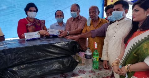 নাগরপুরে দুর্গোৎসবে পূজা মন্ডপে ১২ হাজার মাস্ক বিতরণ