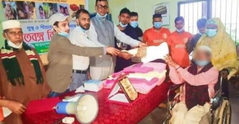 বড়লেখা মানবসেবা সংস্থা’র উদ্যোগে শীত বস্ত্র উপহার