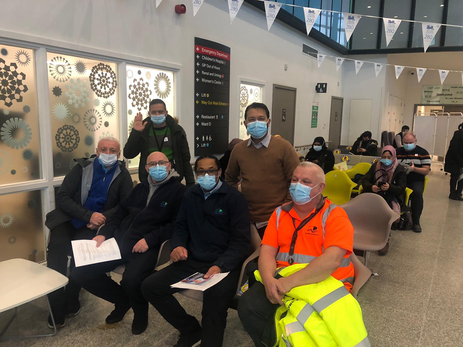 টাওয়ার হেমলেটস ট্রান্সপোর্ট স্টাফদের করোনাভাইরাসের টিকা শুরু