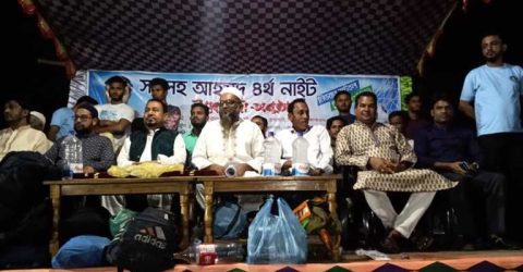 সিলেটের বিয়ানীবাজারে মাঠে গড়ালো সালেহ আহমদ ৪র্থ নাইট ফুটবল টুর্ণামেন্ট