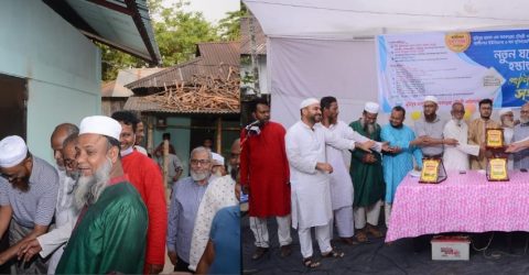 স্বাধীনতার সুবর্ণজয়ন্তীতে এমকেসি ওয়েলফেয়ার ট্রাস্টের  তিন পরিবারকে নতুন ঘরের চাবি হস্তান্তর