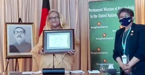 এসডিজি সফলতায় প্রধানমন্ত্রীকে কলম্বিয়া বিশ্ববিদ্যালয়ের সম্মাননা