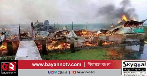 নওগাঁয় ভাসমান রেস্টুরেন্টে আগুন, ২৮টি ছাগল পুড়ে ছাই