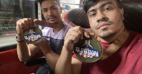 ওয়ার্ল্ড আর্ম রেসলিংয়ে বিশ্ব চ্যাম্পিয়ন বিয়ানীবাজারের আমান ও বখতিয়ার