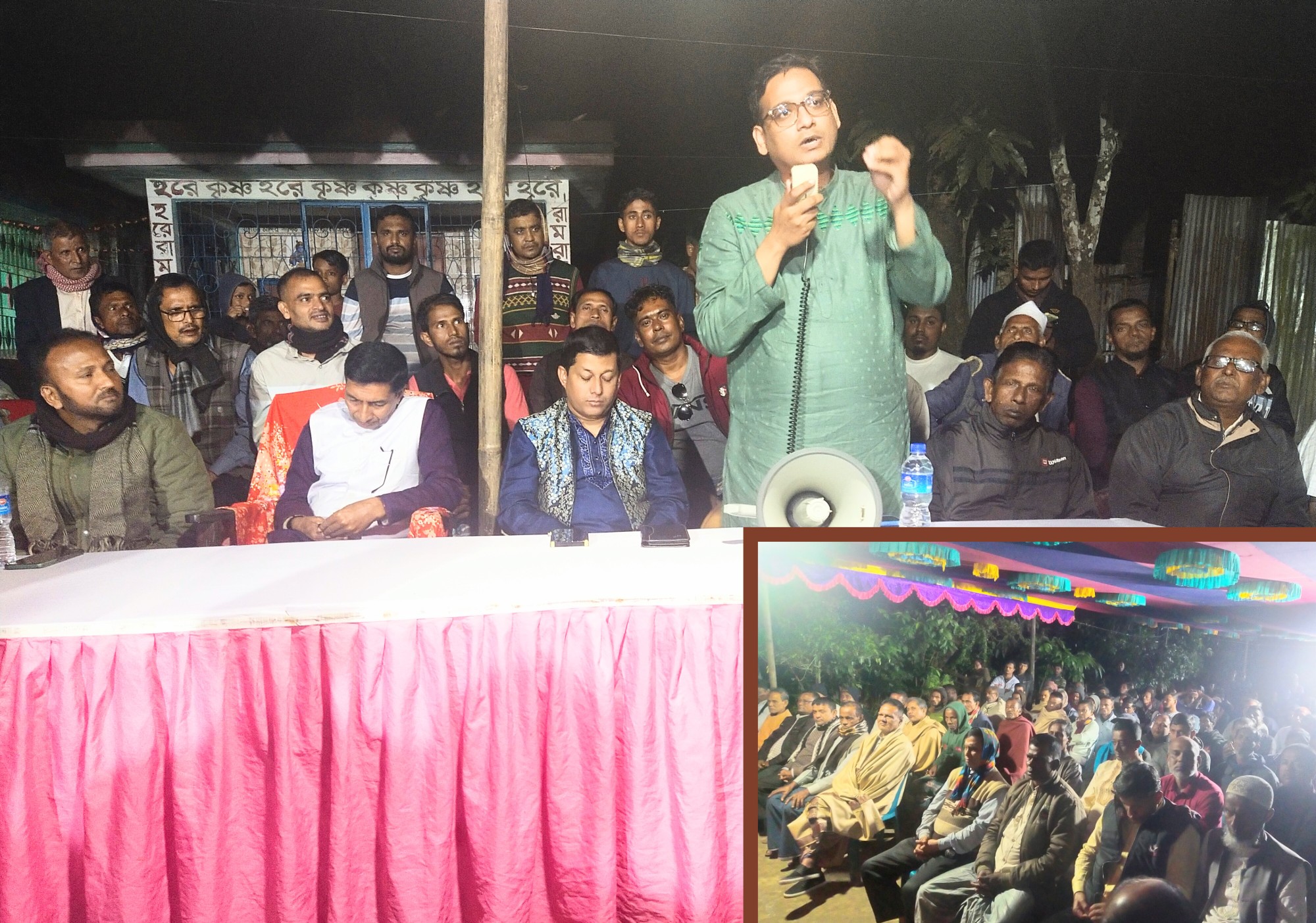 শান্তিগঞ্জের পাগলায় নৌকার পক্ষে উঠান বৈঠক