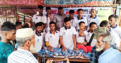 শান্তিগঞ্জে প্রিয়জনের কুরবানীর মাংস বিতরণ সম্পন্ন