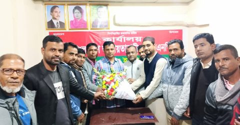 সুনামগঞ্জ জেলা যুবদলের ভারপ্রাপ্ত সভাপতি আমীনকে সংবর্ধনা