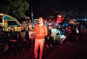 বক্তব্য রাখছেন- সুনামগঞ্জ জেলা বিএনপির আহ্বায় কমিটির সদস্য ও শান্তিগঞ্জ উপজেলা পরিষদের সাবেক চেয়ারম্যান ফারুক আহমদ।