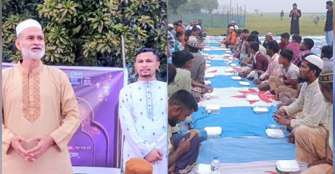 শান্তিগঞ্জের পূর্ব বীরগাঁওয়ে মুক্তির পথ সংগঠনের ইফতার