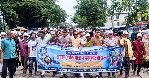 ধর্মীয় ভাবগাম্ভীর্যের মধ্য দিয়ে শান্তিগঞ্জে জন্মাষ্টমী উদযাপন